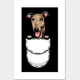 Funny Greyhound Pocket Dog Posters and Art